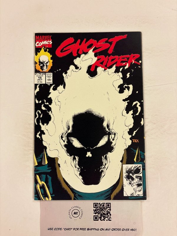 Ghost Rider #15 (Marvel Comics, 1991), raw comic book in NM condition — front cover