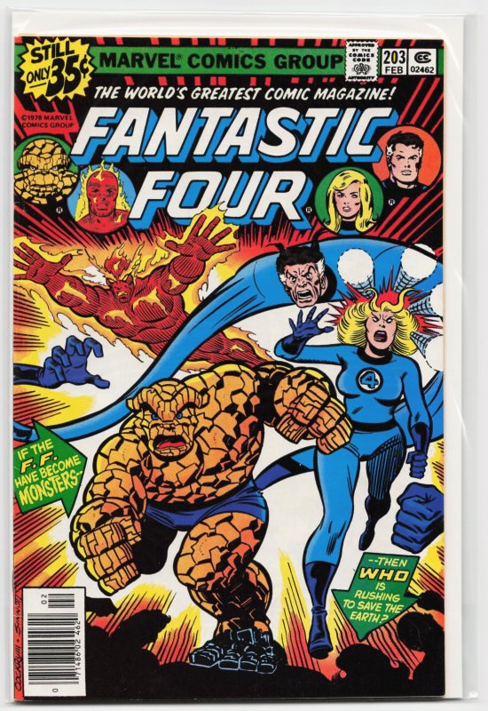 Fantastic Four #203 (Marvel Comics, 1979), raw, ungraded comic book — front cover