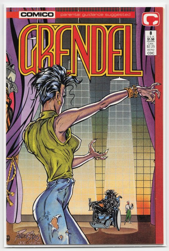 Grendel #8 (1987), raw, ungraded comic book — front cover