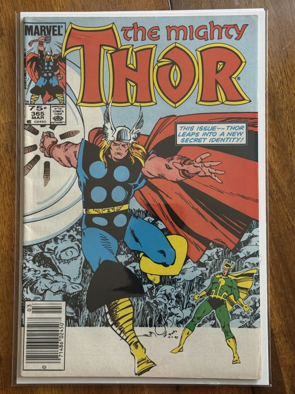 The Mighty Thor #365 (Marvel Comics, 1986), raw comic book in FN/VF 7.0 condition — front cover