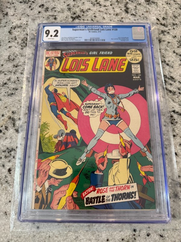 Superman's Girlfriend Lois Lane #120 (DC Comics), CGC 9.2 graded comic book, Universal Blue label — front cover in its holder