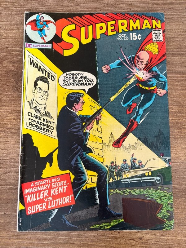 Superman #230 (DC Comics), raw comic book in FN condition — front cover