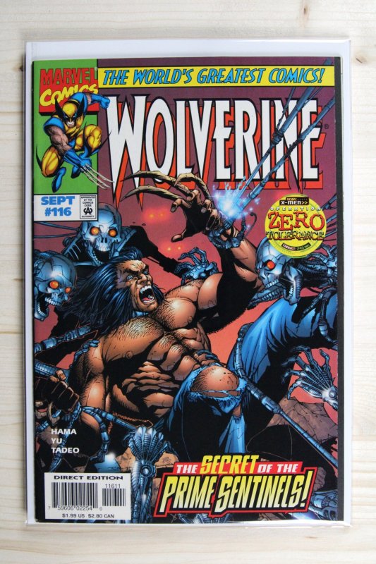 Wolverine #116 (Marvel Comics, 1997), raw comic book in NM- 9.2 condition — front cover
