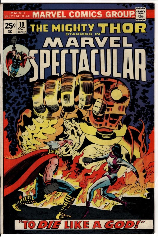 Marvel Spectacular #10 (Marvel Comics, 1974), raw, ungraded comic book — front cover