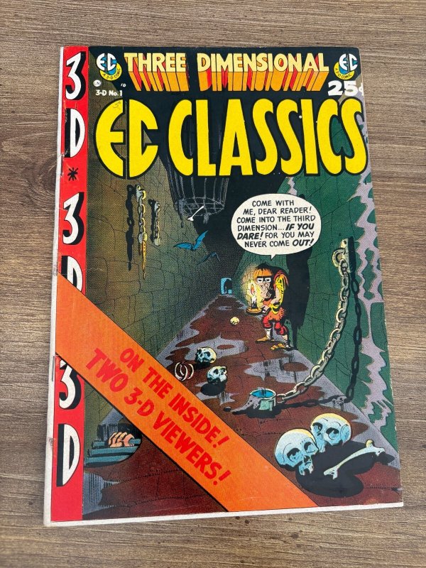Three Dimensional EC Classics #1, raw comic book in VF- condition — front cover