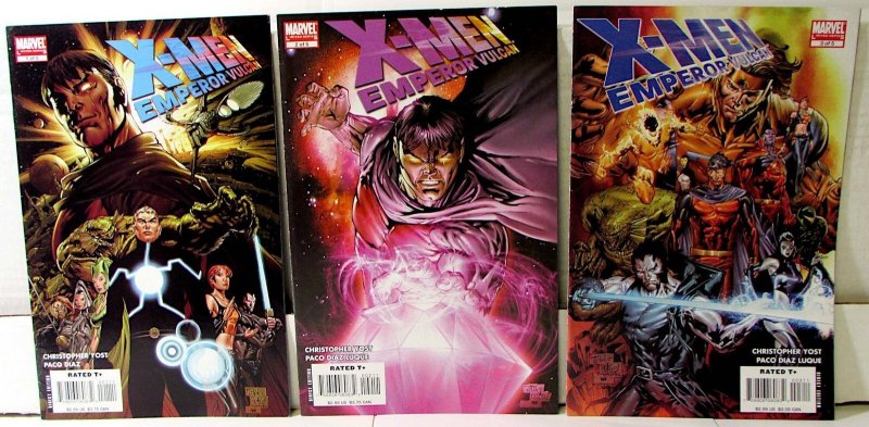 X-Men Emperor Vulcan Lot 3 #1, 2, 3 2007 Marvel Havok Starjammers Comics (Marvel Comics, 2007), raw, ungraded comic book — front cover