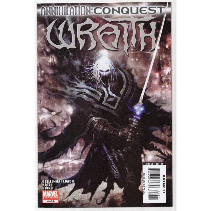 Annihilation Conquest Wraith #4 (Marvel Comics, 2007), raw comic book in NM 9.4 condition — front cover