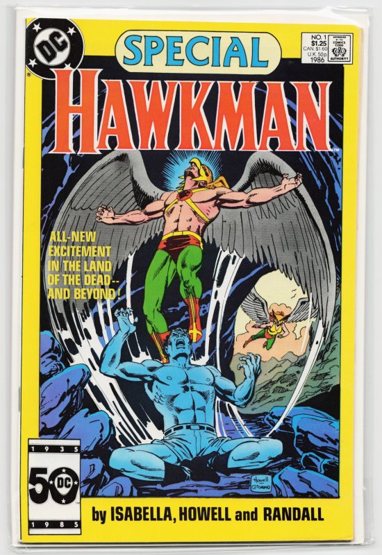 Hawkman Special (1986) Hawkman (DC Comics, 1986), raw, ungraded comic book — front cover