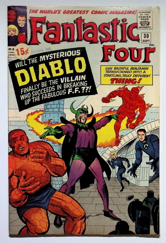 Fantastic Four #30 (Marvel Comics, 1964), raw, ungraded comic book — front cover