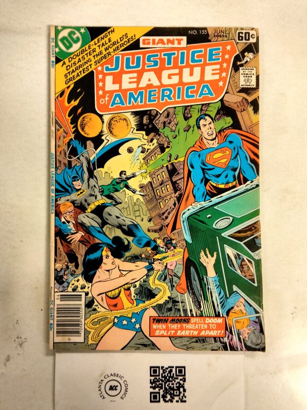 Justice League of America #155 (DC Comics, 1978), raw comic book in VF condition — front cover