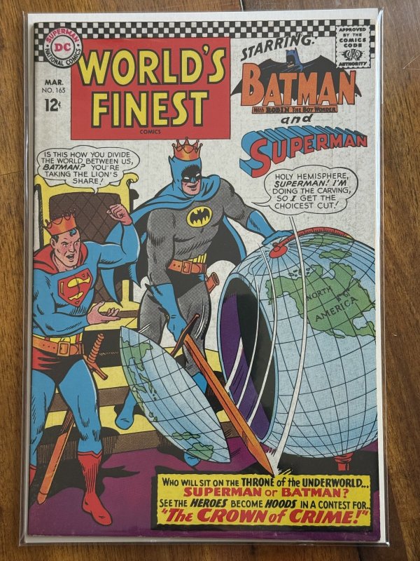 World's Finest Comics #165 (DC Comics, 1967), raw comic book in VG/FN 5.0 condition — front cover