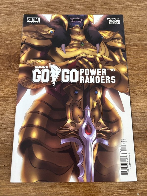 Go Go Power Rangers #18 (Boom! Studios), raw comic book in NM condition — front cover