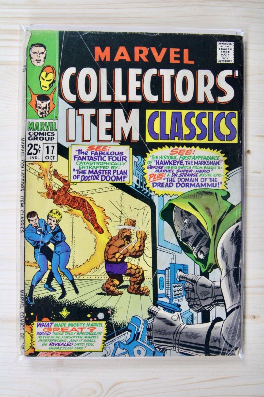 Marvel Collectors' Item Classics #17 (Marvel Comics, 1968), raw comic book in VG 4.0 condition — front cover