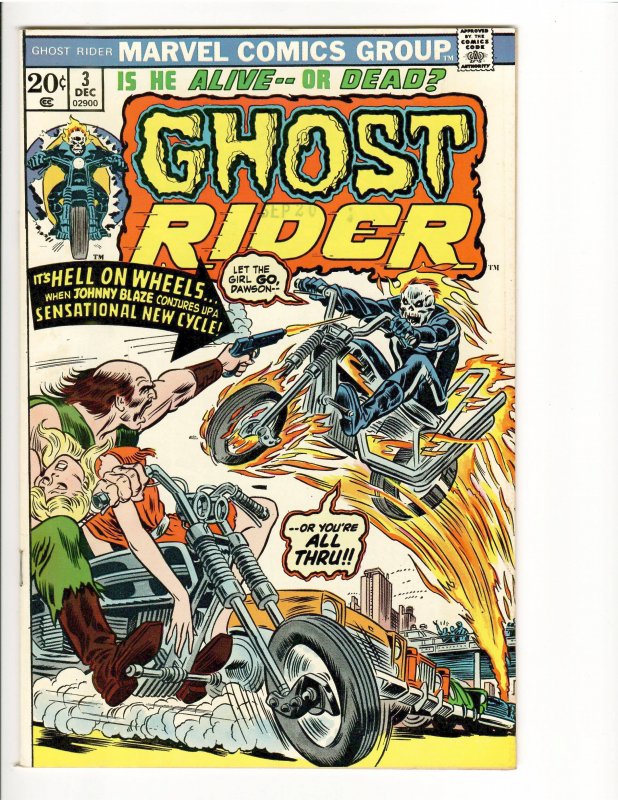 Ghost Rider #3 (Marvel Comics), raw comic book in NM 9.4 condition — front cover