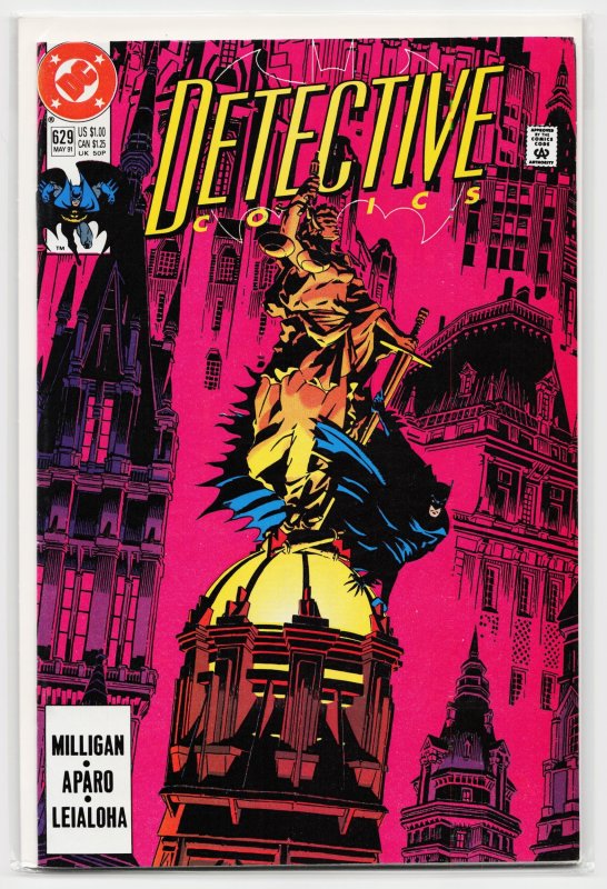 Detective Comics #629 (DC Comics, 1991), raw, ungraded comic book — front cover