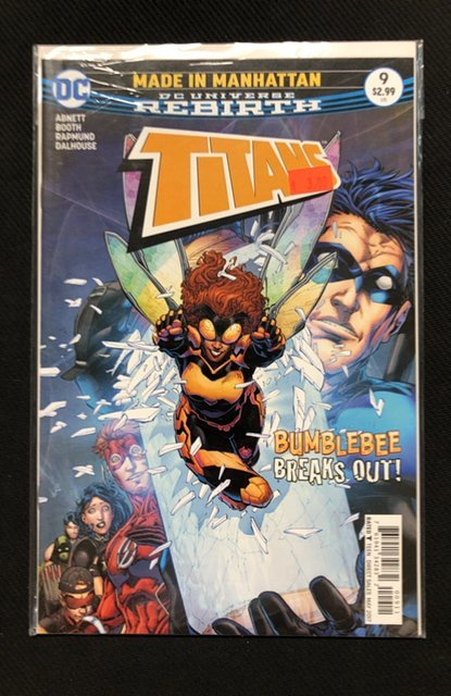 Titans #9 (2017), raw, ungraded comic book — front cover