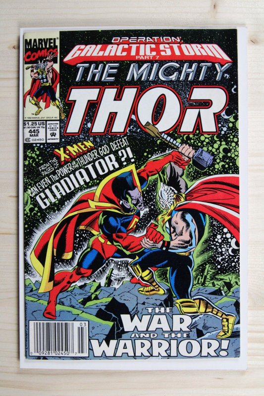 The Mighty Thor #445 (Marvel Comics, 1992), raw comic book in VF/NM 9.0 condition — front cover