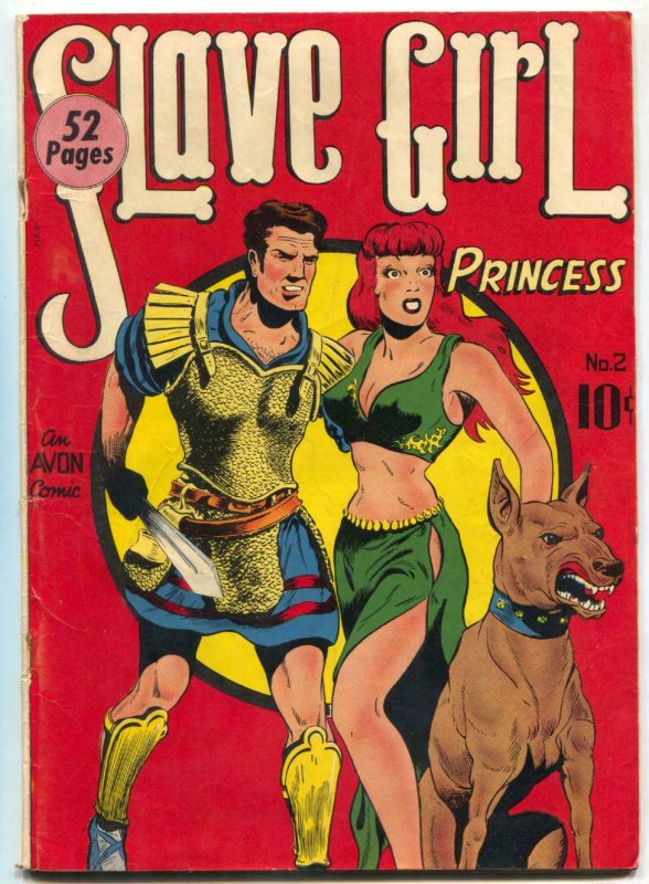 Slave Girl Comics #2 (1949), raw comic book in VG condition — front cover
