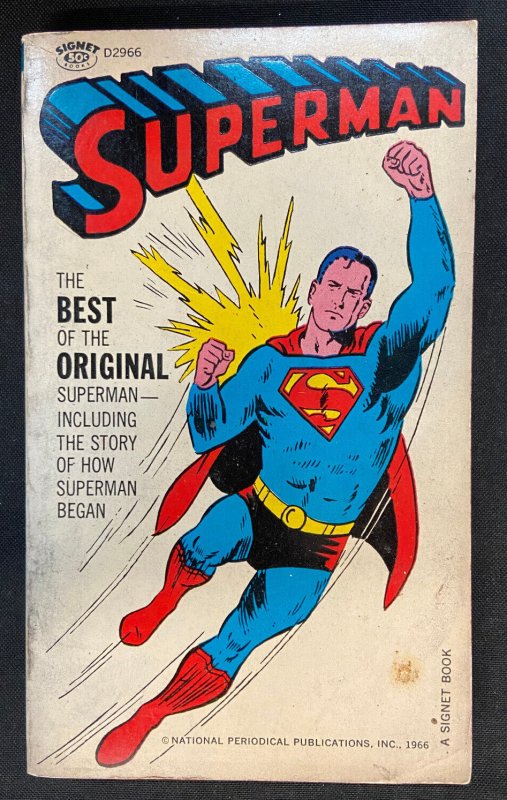 Superman Signet Paperback Book Vg+ 1966 (1966), raw comic book in VG+ condition — front cover