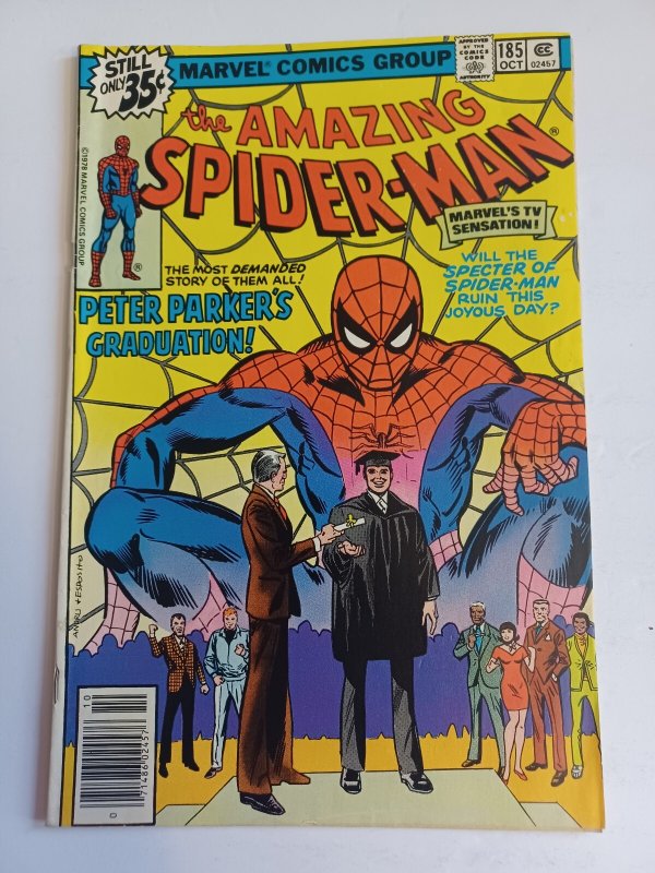 Amazing Spider-Man #185 (Marvel Comics, 1978), raw comic book in VF condition — front cover