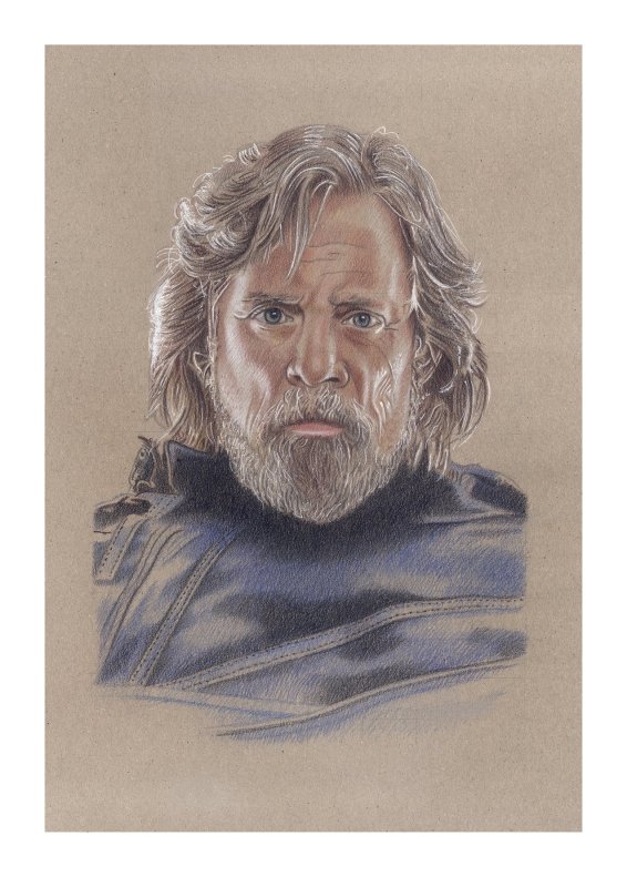 Luke Skywalker, High-quality A4 Lithograph. Signed by Artist: Miguel Alfaro, raw, ungraded comic book — front cover