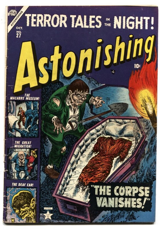 Astonishing #27 (Atlas Comics), raw comic book in VG+ condition — front cover