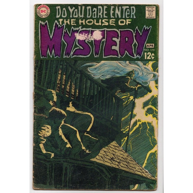 House of Mystery #179 (DC Comics, 1969), raw comic book in GD/VG 3.0 condition — front cover