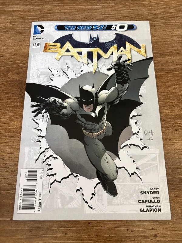 Batman #0 (DC Comics, 2012), raw comic book in NM condition — front cover