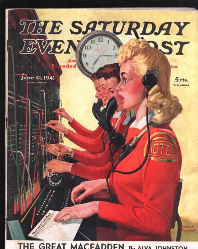 Saturday Evening Post 6/21/1941-5¢ Cover Price-Superman Issue-Siegel & Shuste... (The Curtis Publishing Company, 1941), raw, ungraded comic book — front cover