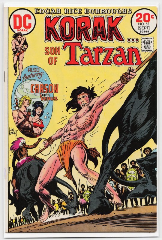 Korak, Son of Tarzan #53 (Gold Key, 1973), raw, ungraded comic book — front cover