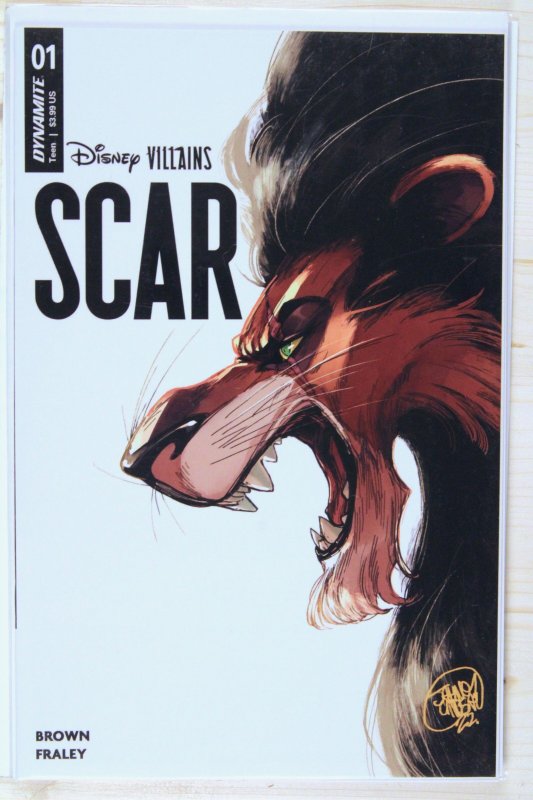 Disney Villains: Scar #1 (Dynamite Entertainment, 2023), raw comic book in NM+ 9.6 condition — front cover