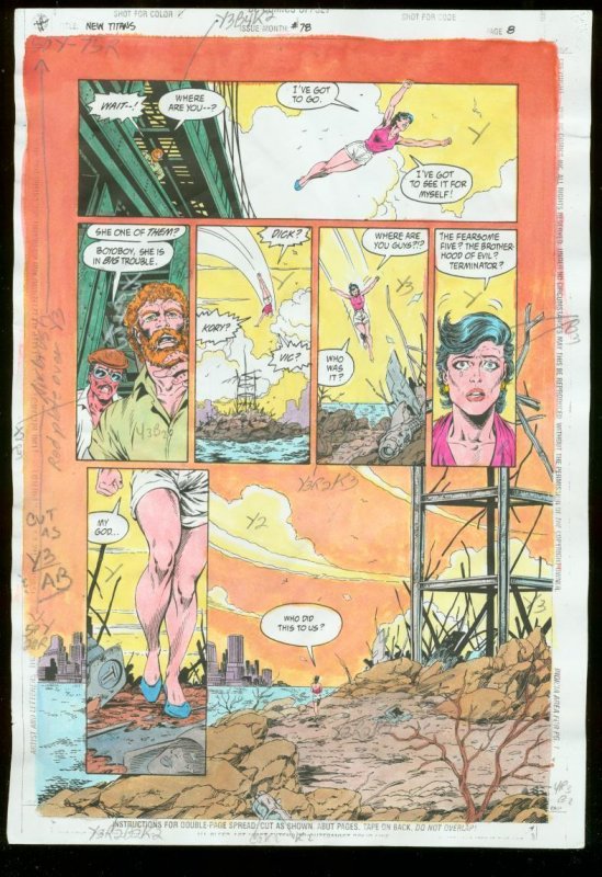 New Titans #78 (DC Comics), raw, ungraded comic book — front cover