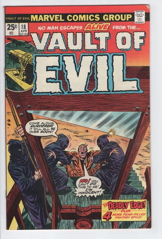 Vault of Evil #18 - 4.5 - C-Ow (Marvel Comics), raw comic book in 4.5 condition — front cover