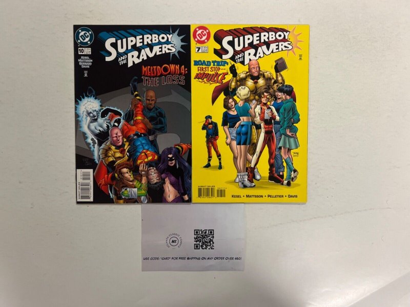 2 Superboy and the Ravers DC Comic Books #7, raw, ungraded comic book — front cover