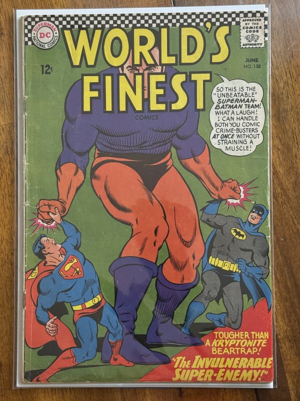 World's Finest Comics #158 (DC Comics, 1966), raw comic book in VG+ 4.5 condition — front cover