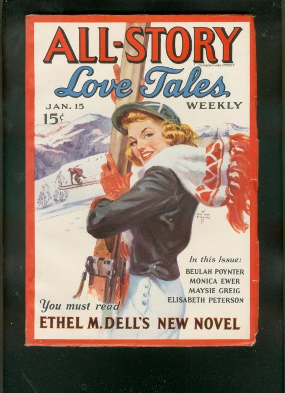 All-Story Love Tales Pulp January #15 (1938), raw, ungraded comic book — front cover