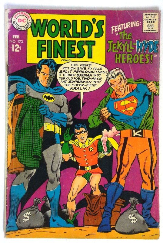 World's Finest #173 (DC Comics, 1968), raw comic book in VG condition — front cover