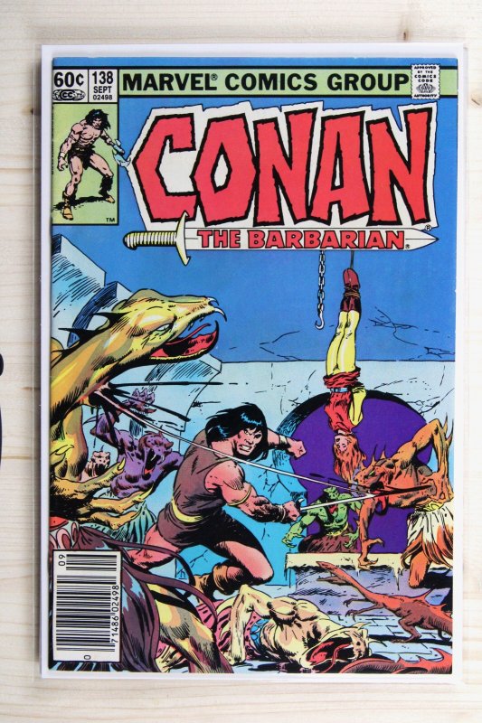 Conan the Barbarian #138 (Marvel Comics, 1982), raw comic book in VF+ 8.5 condition — front cover
