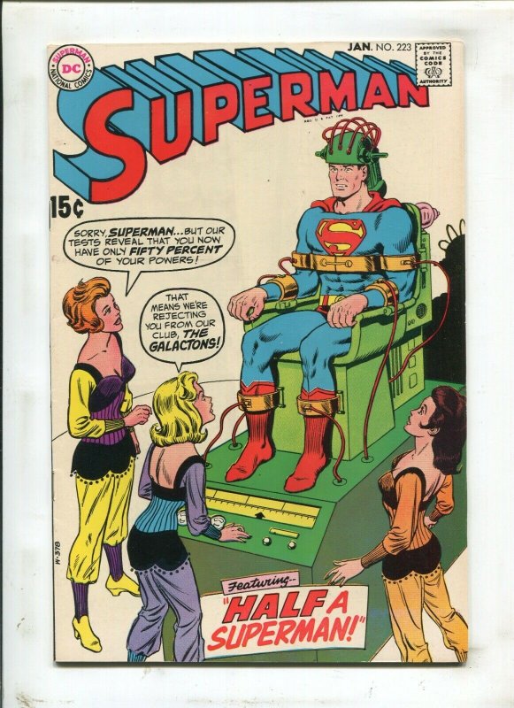 Superman #223 (DC Comics, 1970), raw comic book in 6.5 condition — front cover