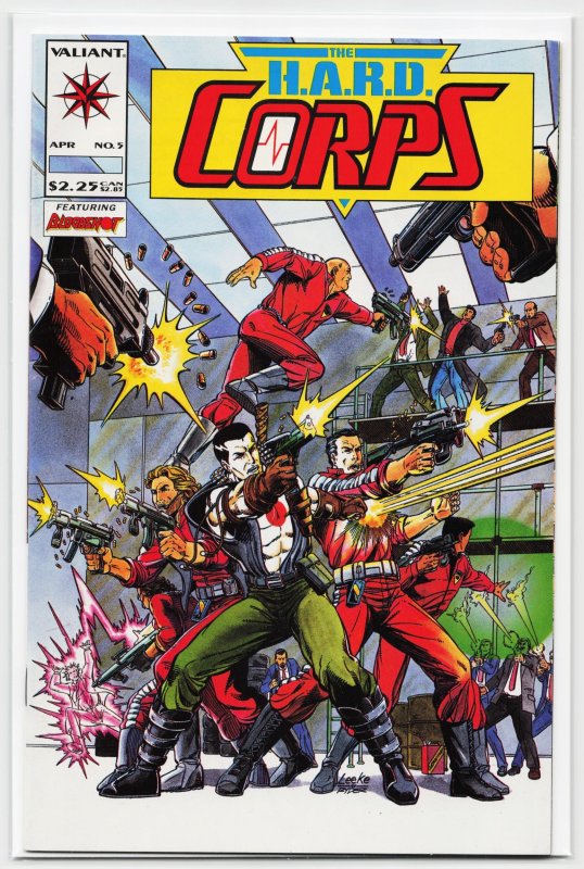 The H.a.r.d. Corps #5 (Valiant Comics, 1993), raw, ungraded comic book — front cover
