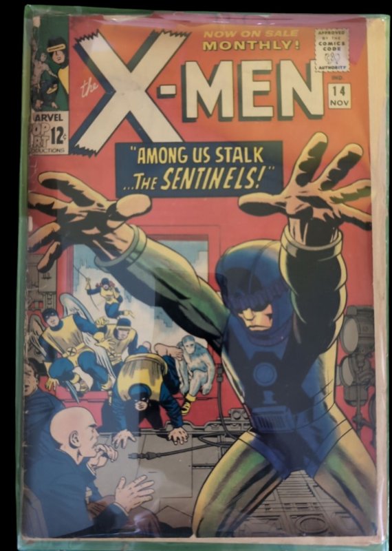 X-Men #14 (Marvel Comics, 1965), raw, ungraded comic book — front cover