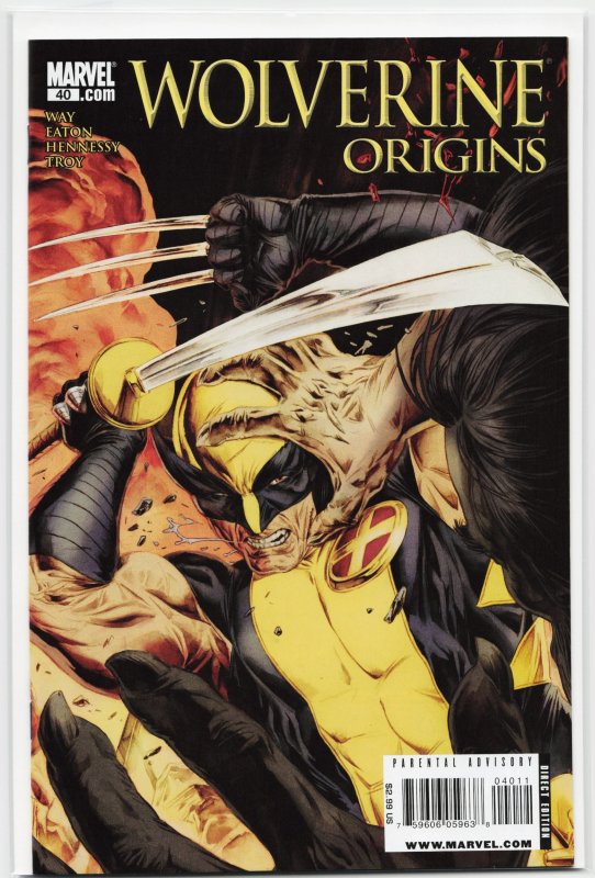 Wolverine: Origins #40 (Marvel Comics, 2009), raw, ungraded comic book — front cover