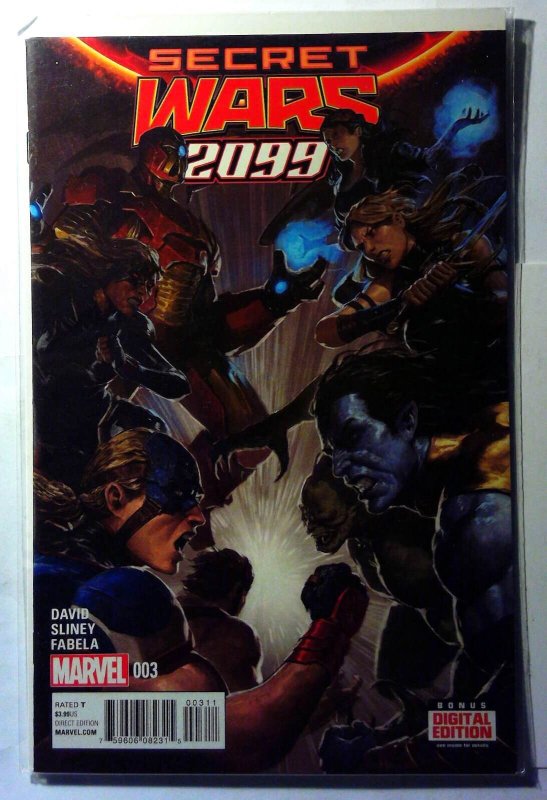 Secret Wars 2099 #1 (Marvel Comics, 2015), raw, ungraded comic book — front cover