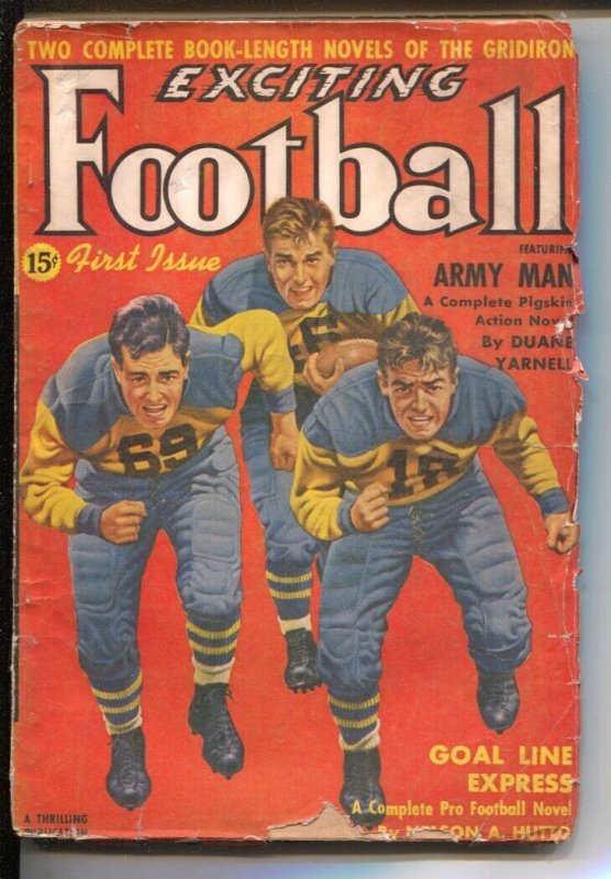 Exciting Football #1 (1941), raw, ungraded comic book — front cover