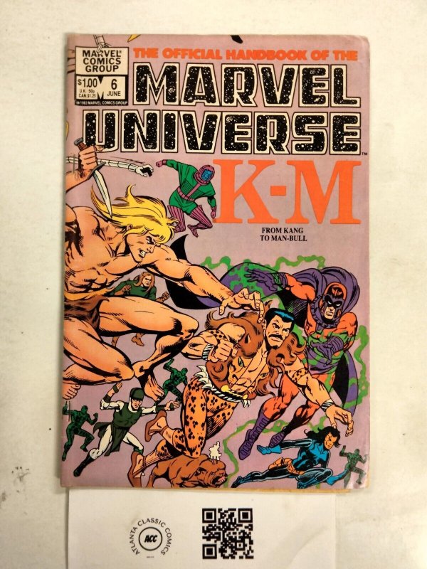 Official Handbook of the Marvel Universe #6 (Marvel Comics), raw comic book in NM condition — front cover