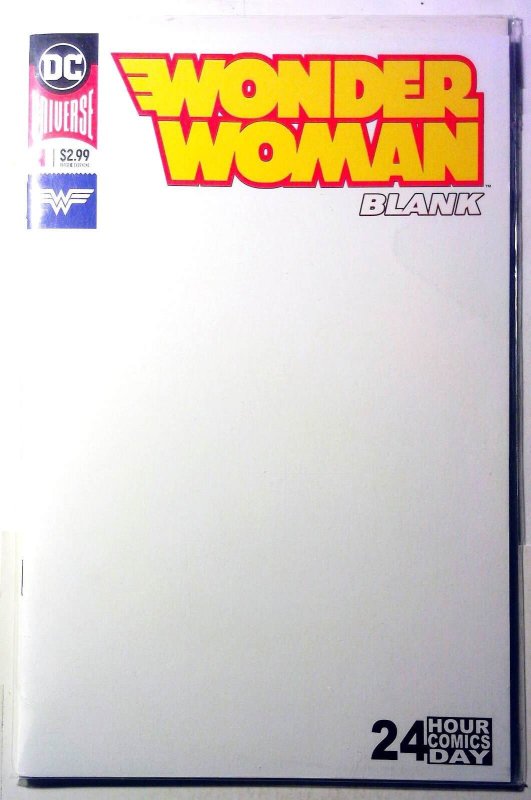 Wonder Woman Blank #1 (DC Comics, 2018), raw, ungraded comic book — front cover