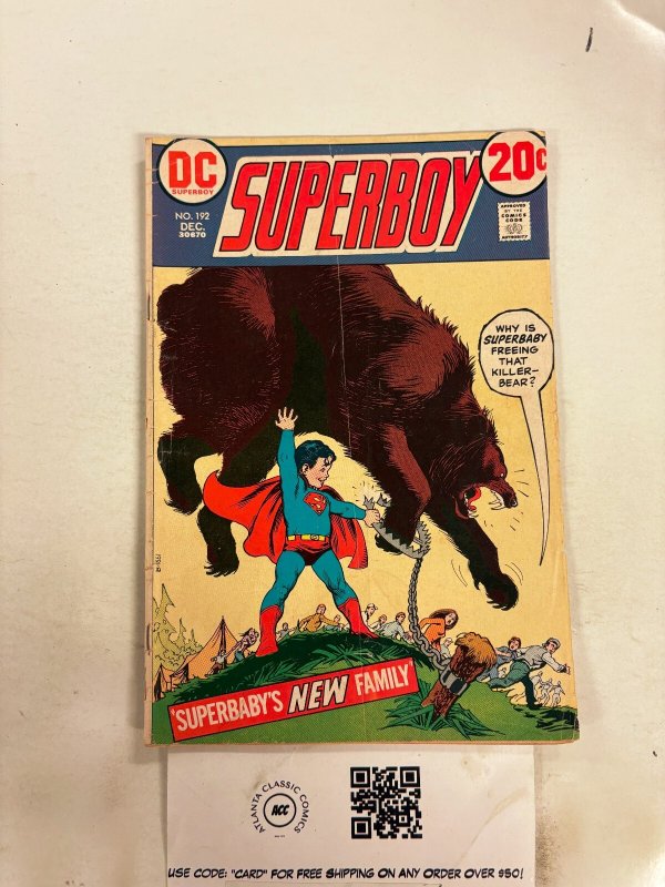 Superboy #192 (DC Comics), raw comic book in GD condition — front cover