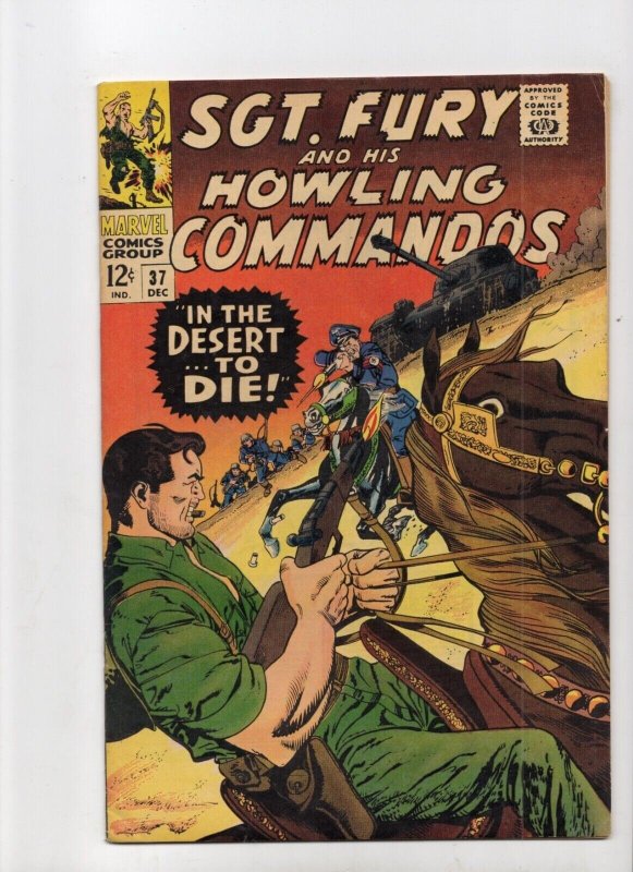 Sgt. Fury and His Howling Commandos #37 (Marvel Comics, 1966), raw comic book in VG/FN 5.0 condition — front cover