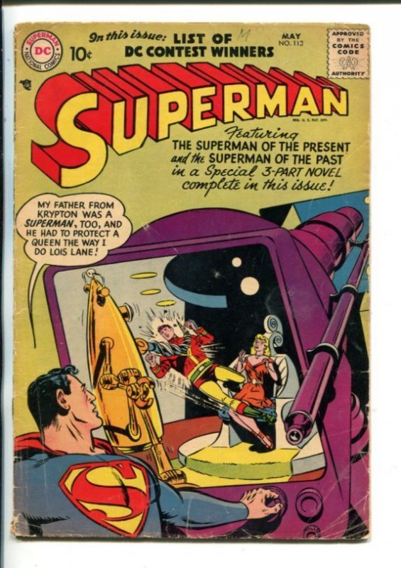 Superman -#113-1957-DC-KRYPTON-vg Minus (DC Comics, 1957), raw, ungraded comic book — front cover