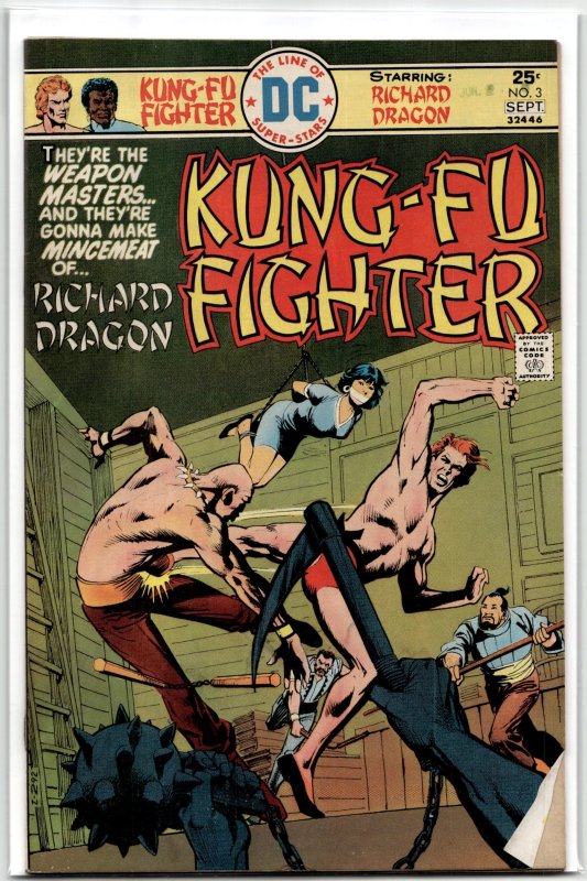 Richard Dragon, Kung Fu Fighter #3 (1975), raw, ungraded comic book — front cover